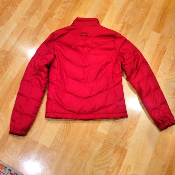 Harley Davidson Women's Duck Down Full Zip Puffer Jacket Size Small Tall - Picture 7 of 12